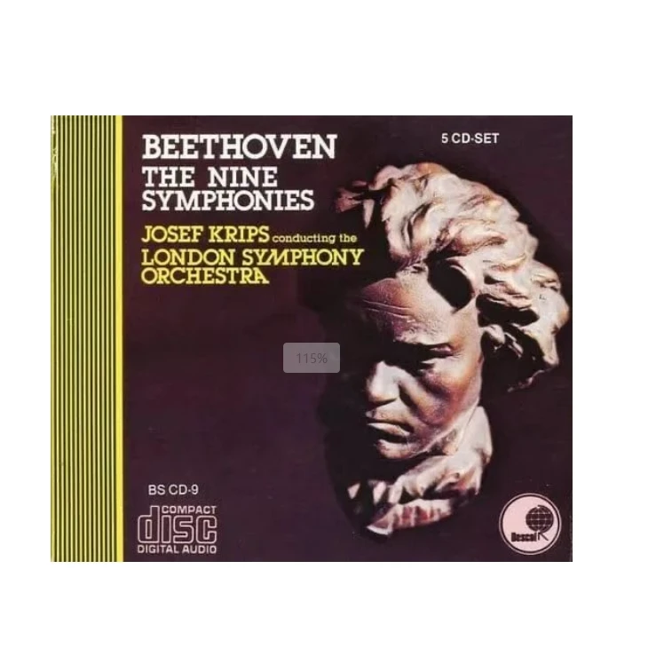 【原装进口】约瑟夫·克里普斯《贝多芬交响曲全集》美版5CD