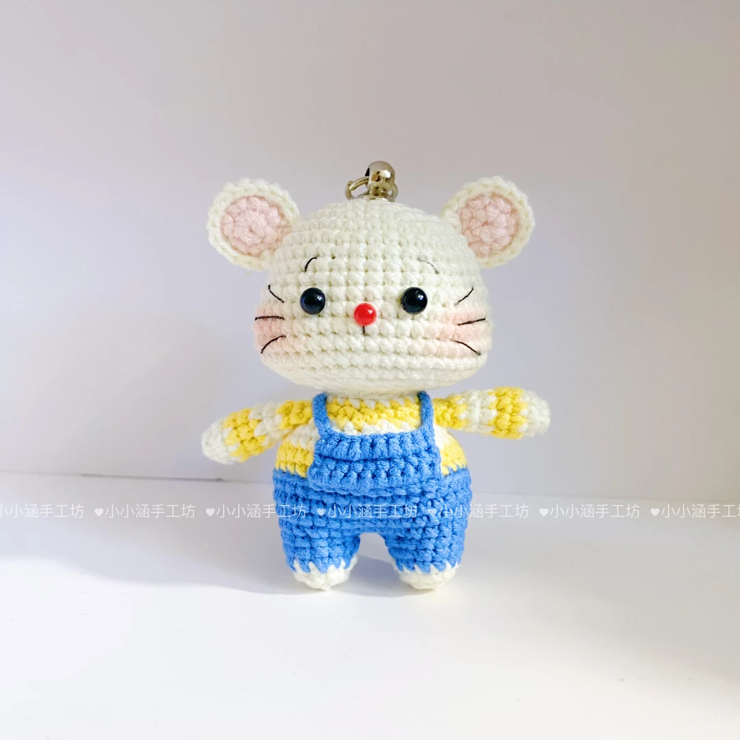 十二生肖毛线钩织玩偶手工diy定制老鼠牛牛钥匙扣挂件包包配饰礼