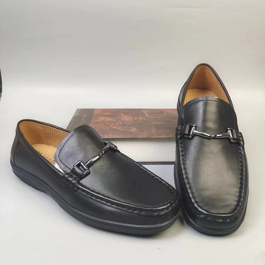 H02（0330304）舒适休闲透气牛皮乐福鞋