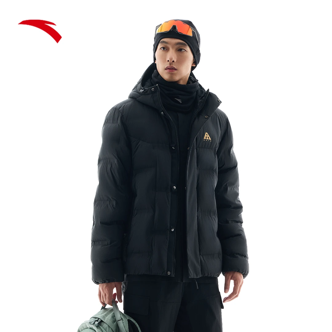 安踏雪壳羽绒服2024秋冬户外运动休闲保暖羽绒外套男款羽绒服