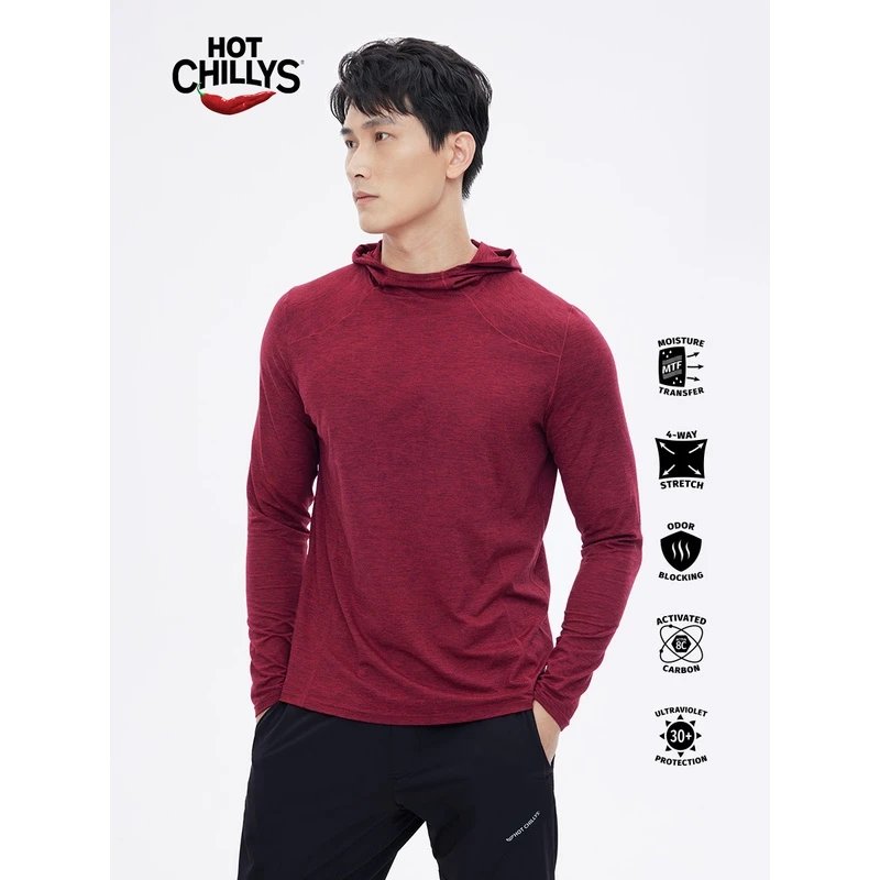 【新桃皮4.0】Hotchillys热椒男女款连帽徒步户外轻量保暖排汗上衣