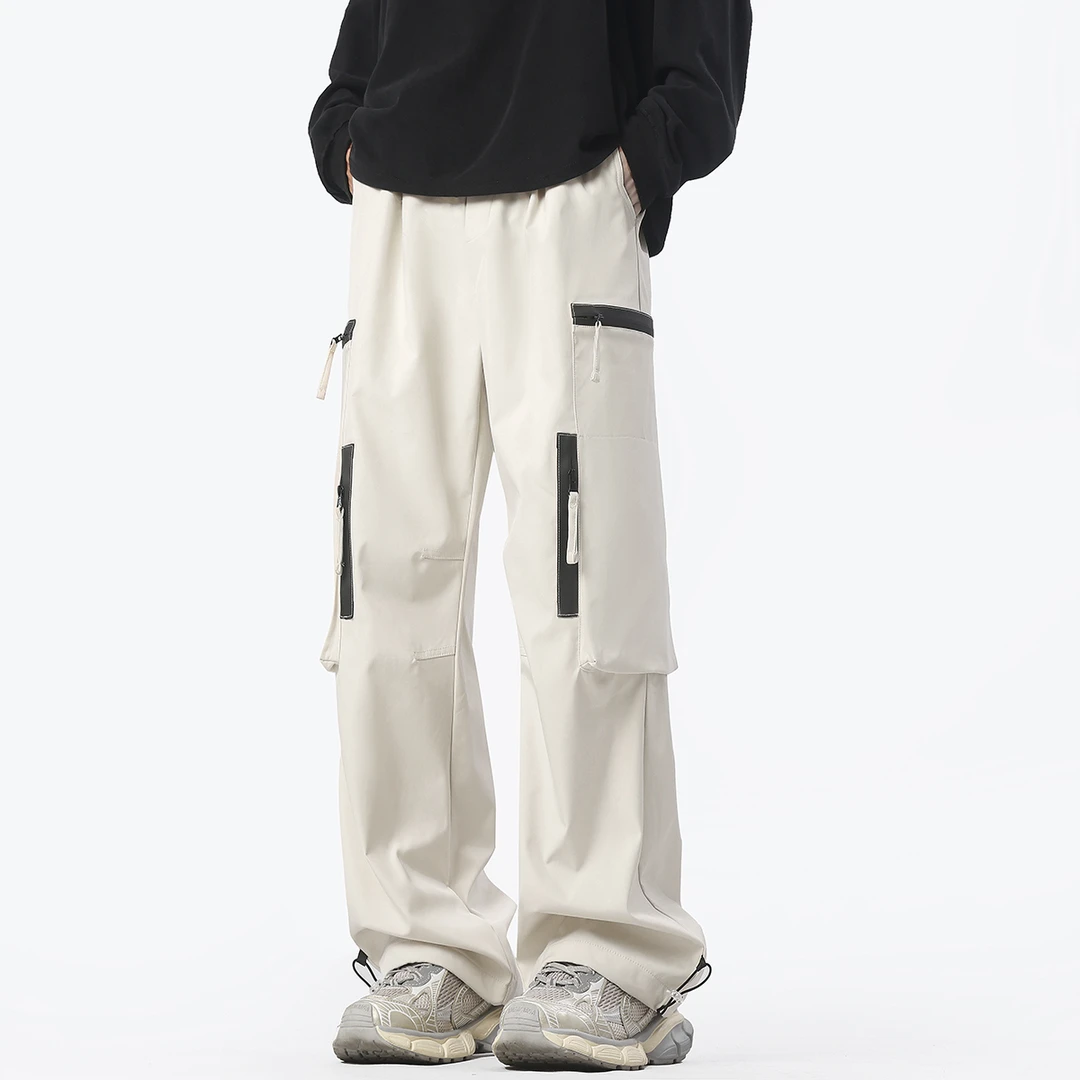 秋冬三防百搭潮流加厚机能冲锋裤休闲裤男多拉链宽松工装裤K10076