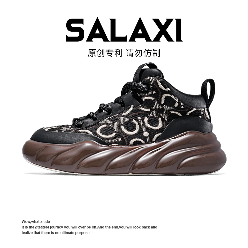 SALAXI【情侣款】欧洲站夏季时尚个性潮鞋刺绣印花百搭厚底休闲鞋