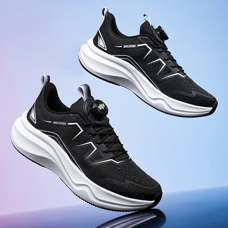 高端定制摩洛恩胶印冰丝莱卡透气网面舒适时尚运动休闲鞋9007