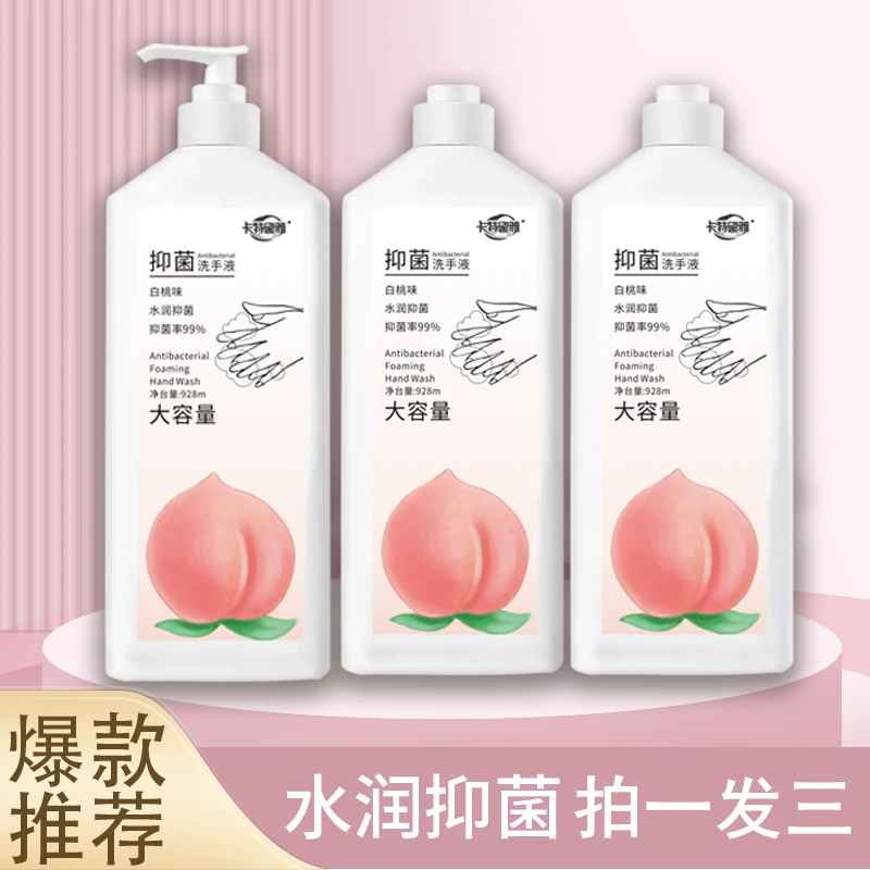 桃香洗手液【大容量928g*3瓶】水润洗手液抑菌型护手洁净宝宝孕婴温