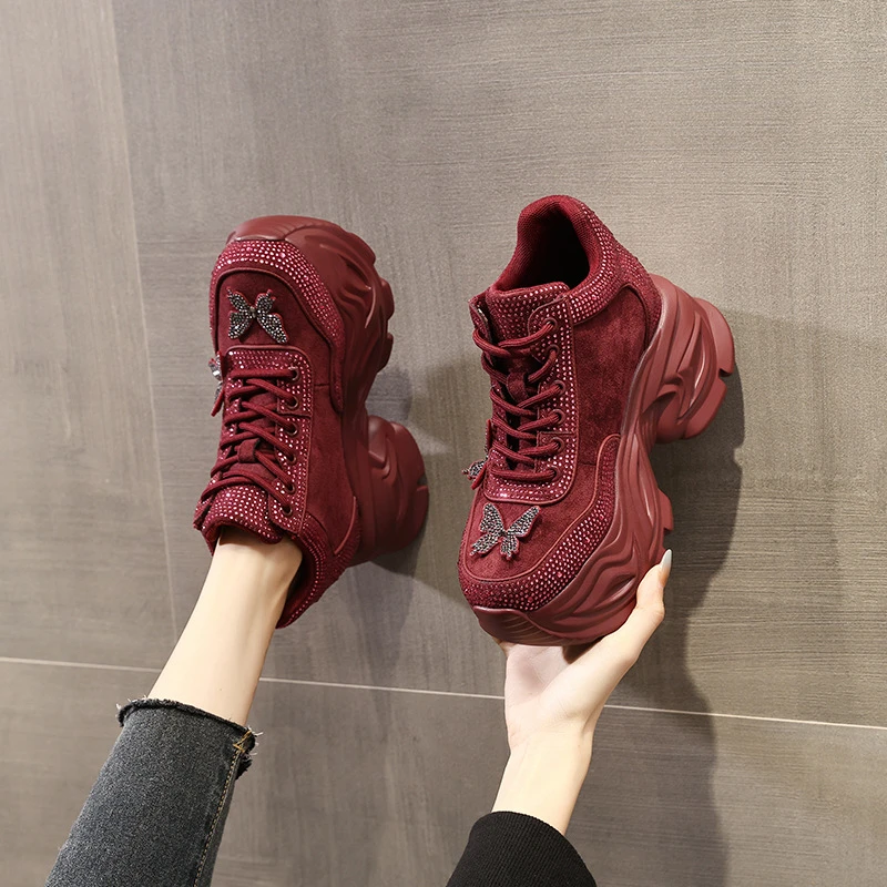 老爹鞋女2025秋冬季新款厚底内增高松糕百搭爆款小个子休闲运动鞋