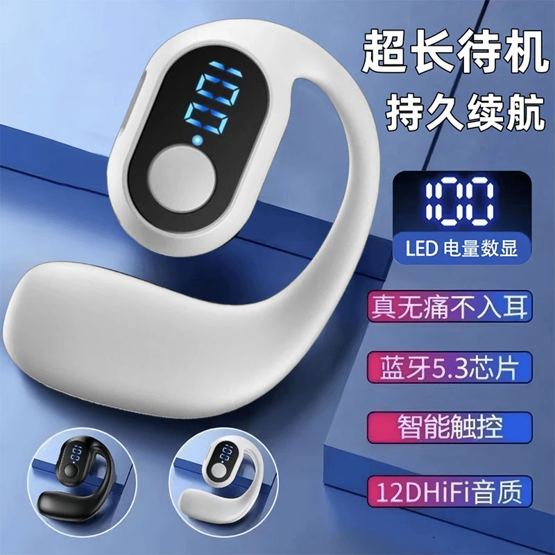 【耳机福利】无线蓝牙耳机不入耳数显挂耳式超长待机单耳通用