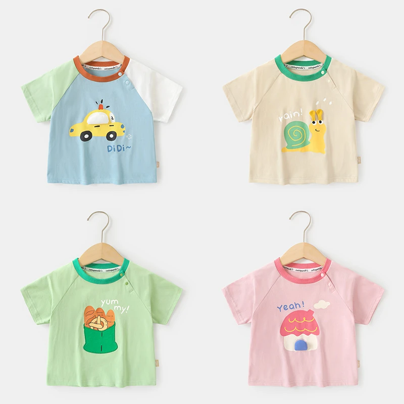 【现货】婴儿衣服休闲短袖T恤夏装 宝宝儿童小童夏季半袖上衣Y8727