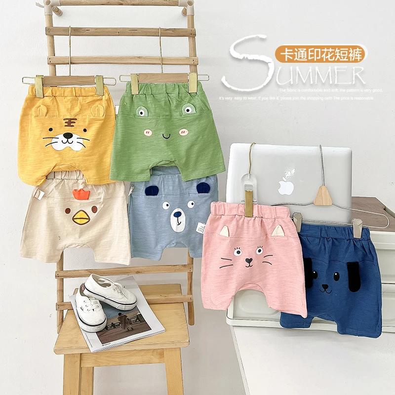 【现货】婴儿大pp裤短裤夏装休闲小童3岁6个月幼儿薄裤子Y7548