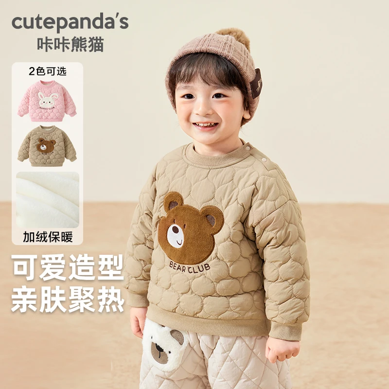 【现货】婴儿衣服休闲圆领卫衣冬装秋冬男女童小童上衣外穿Y9304