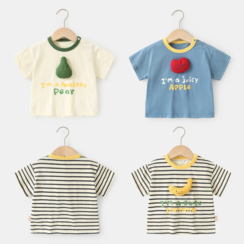 【现货】婴儿衣服休闲短袖T恤夏装宝宝儿童小童夏季半袖上衣Y8547