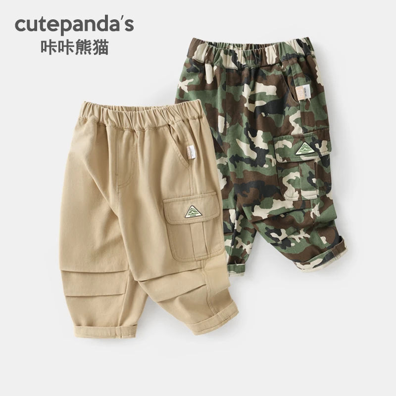 【现货】婴儿工装长裤子梭织裤秋装春秋儿童宝宝小童休闲裤潮Y9138