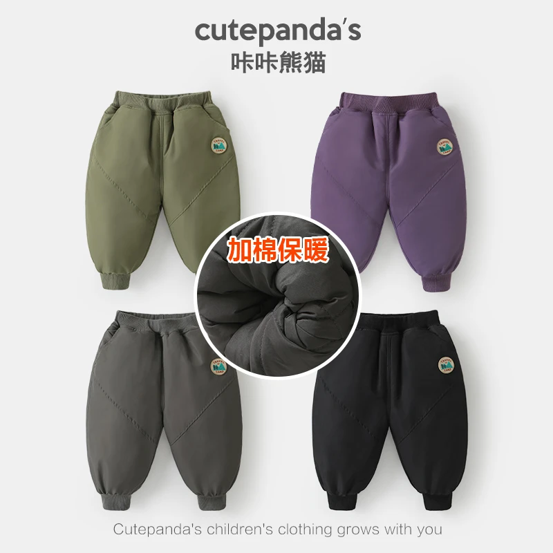 【现货】婴儿加绒长裤子冬装秋冬男童儿童女小童加厚保暖棉裤Y9545