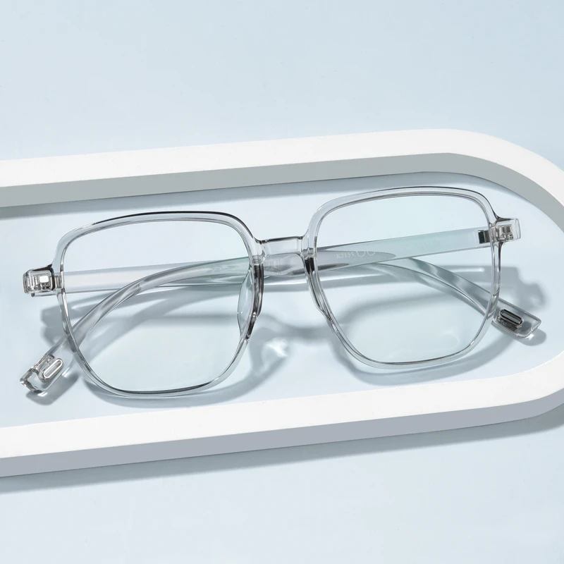 超轻时尚韩版网红防蓝光平光眼镜配有度数近视眼镜女大框变色睛男