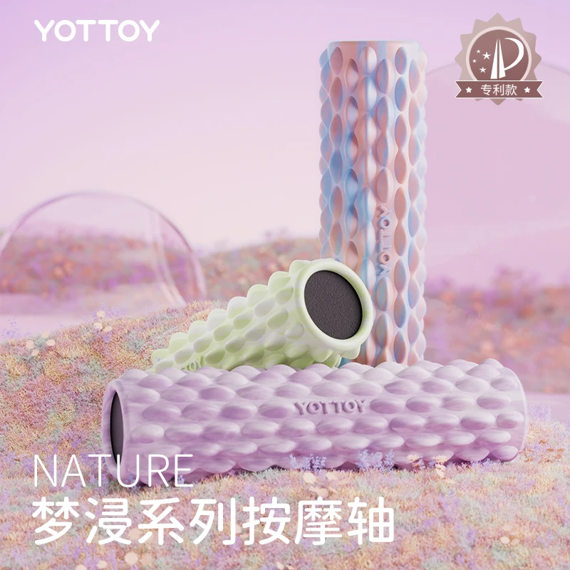 【YOTTOY】泡沫轴45cm实心款肌肉放松滚轴狼牙棒浮点按摩专业健身柱