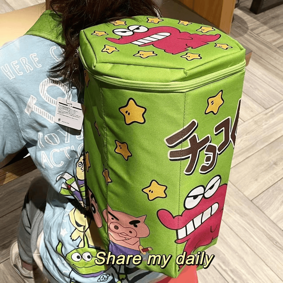 万物皆可萌小书包小鳄鱼饼干盒双肩包顶开拉链包书包