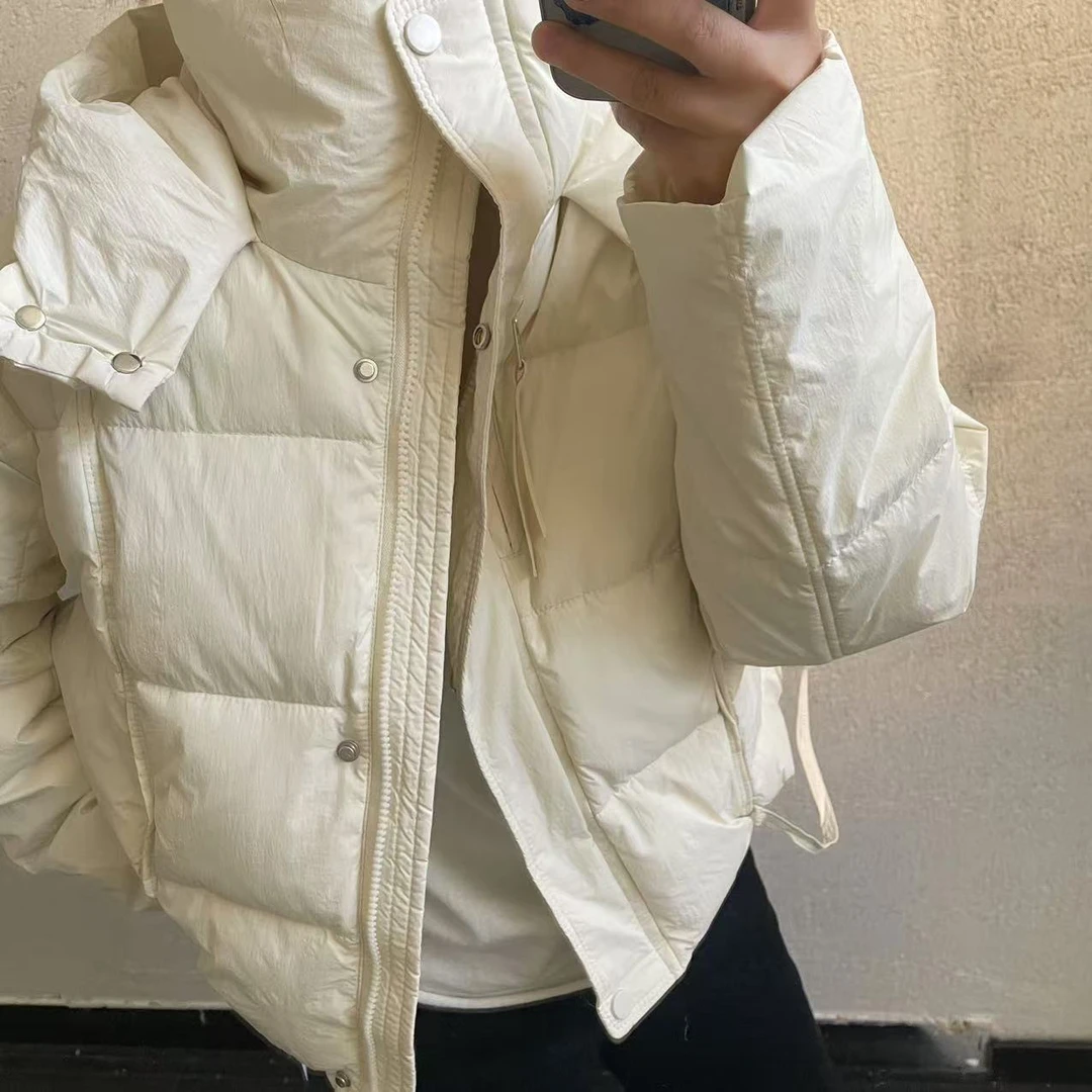 【 雨•美 推荐 】89329杏色韩版气质连帽拉链外套