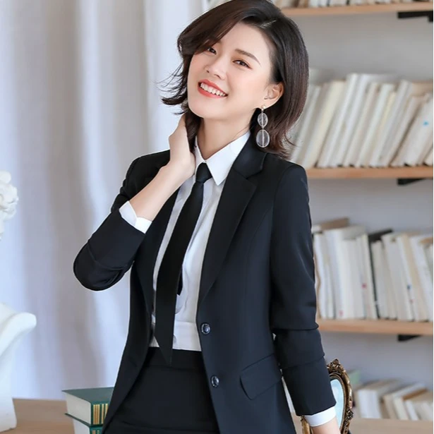 918-职业装春秋女酒店工作服经理团体服正装大学生面试工作服商务