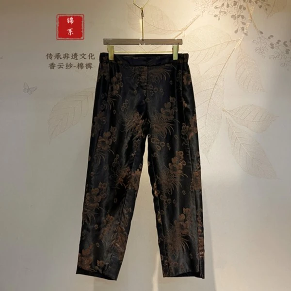 【锦系】  K-30135新中式时尚棉裤子