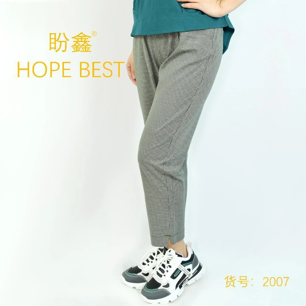 盼鑫（女）2007氨棉薄款印花裤宽松七分裤