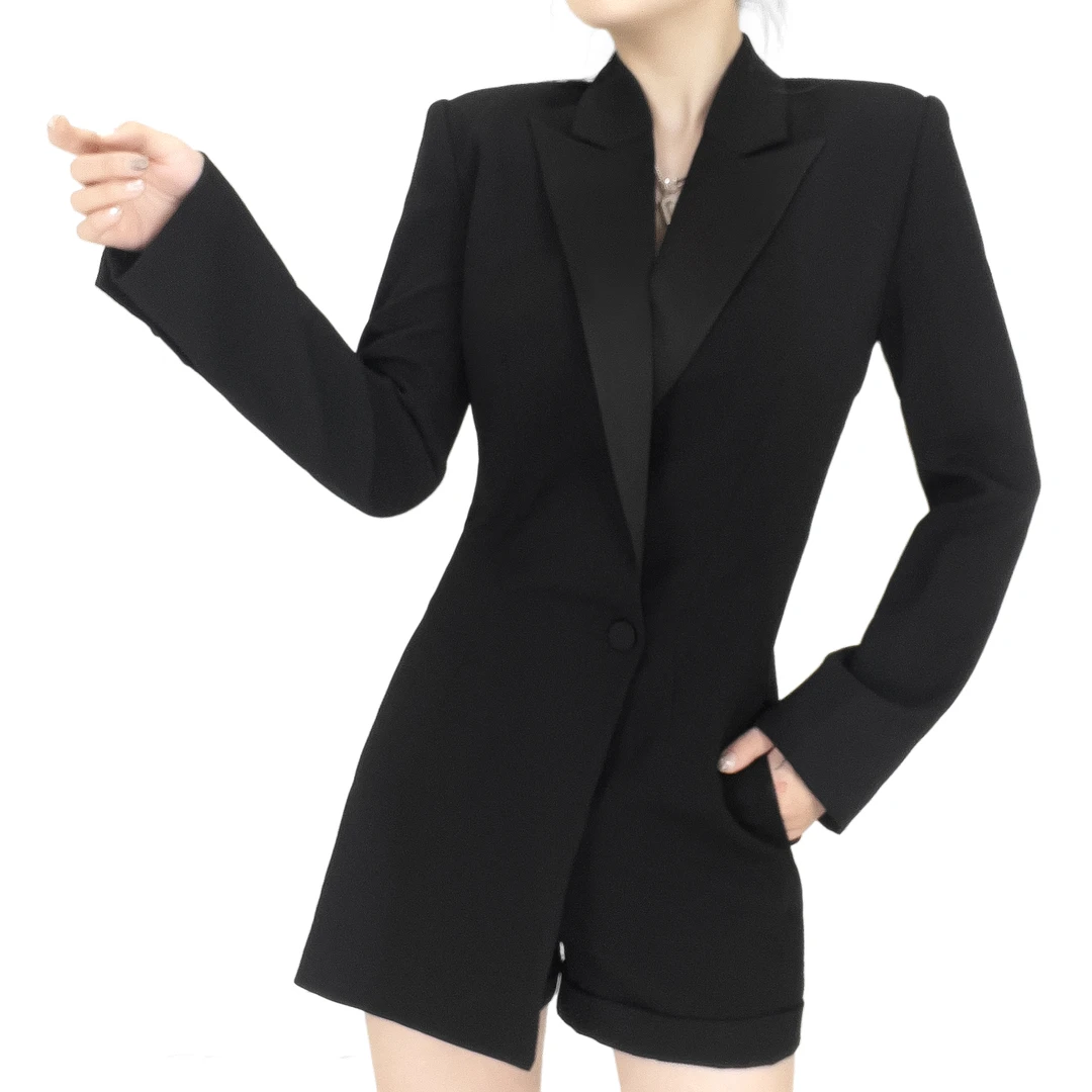 LELE CONCEPT 收腰长西服连体裤优雅气质大气时尚款西装显瘦Y0041