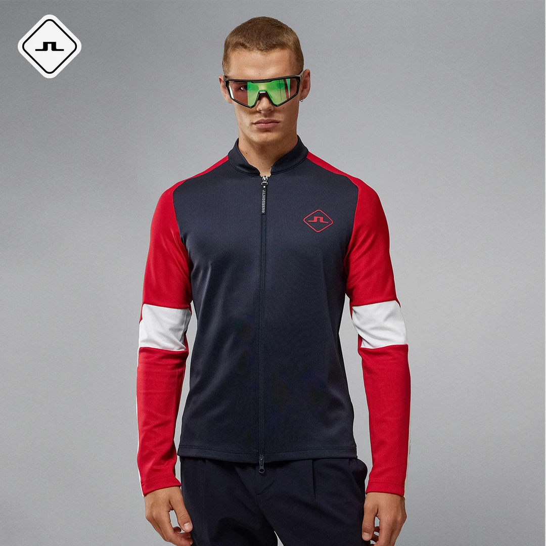 J.LINDEBERG金林德伯格秋季高尔夫男装合身功能性拉链外套男