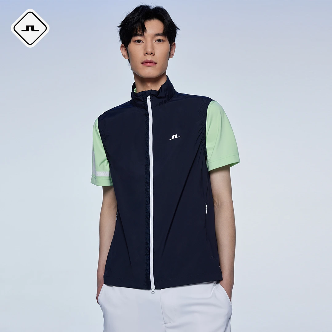 J.LINDEBERG金林德伯格高尔夫高弹防风防水立领马甲夹克523234001