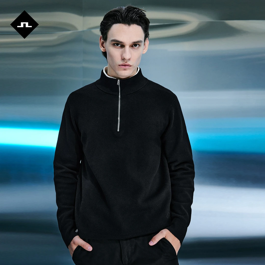 JLINDEBERG金林德伯格时尚休闲日常立领套头羊毛针织衫男