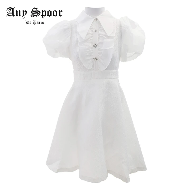 【ANY SPOOR】ANYSPOOR时尚设计师短袖连衣裙83B205