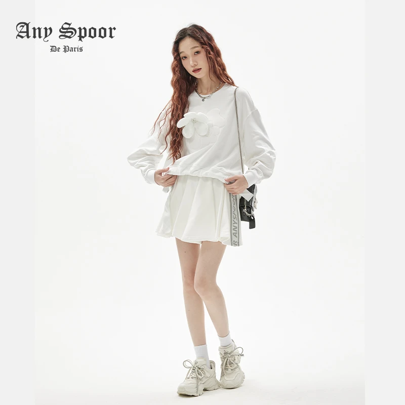 【ANY SPOOR】时尚针织休闲女士设计师新款短款卫衣17127