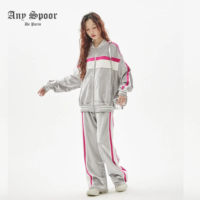 【ANY SPOOR】设计师潮流百搭舒适时尚春夏宽松休闲长裤30356