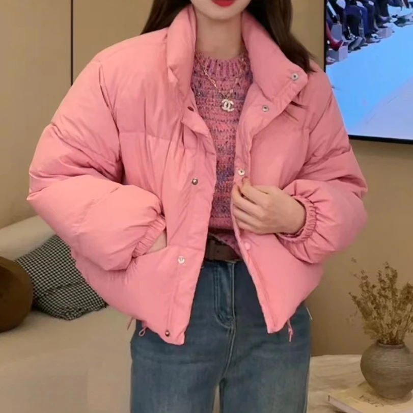 Siyu Studio【半只桃】韩版立领小个子短款羽绒服显瘦外套23A869
