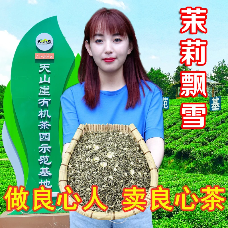 【特级茉莉花茶】茉莉飘雪2025新茶茉莉毛尖 明前花草茶叶浓香型