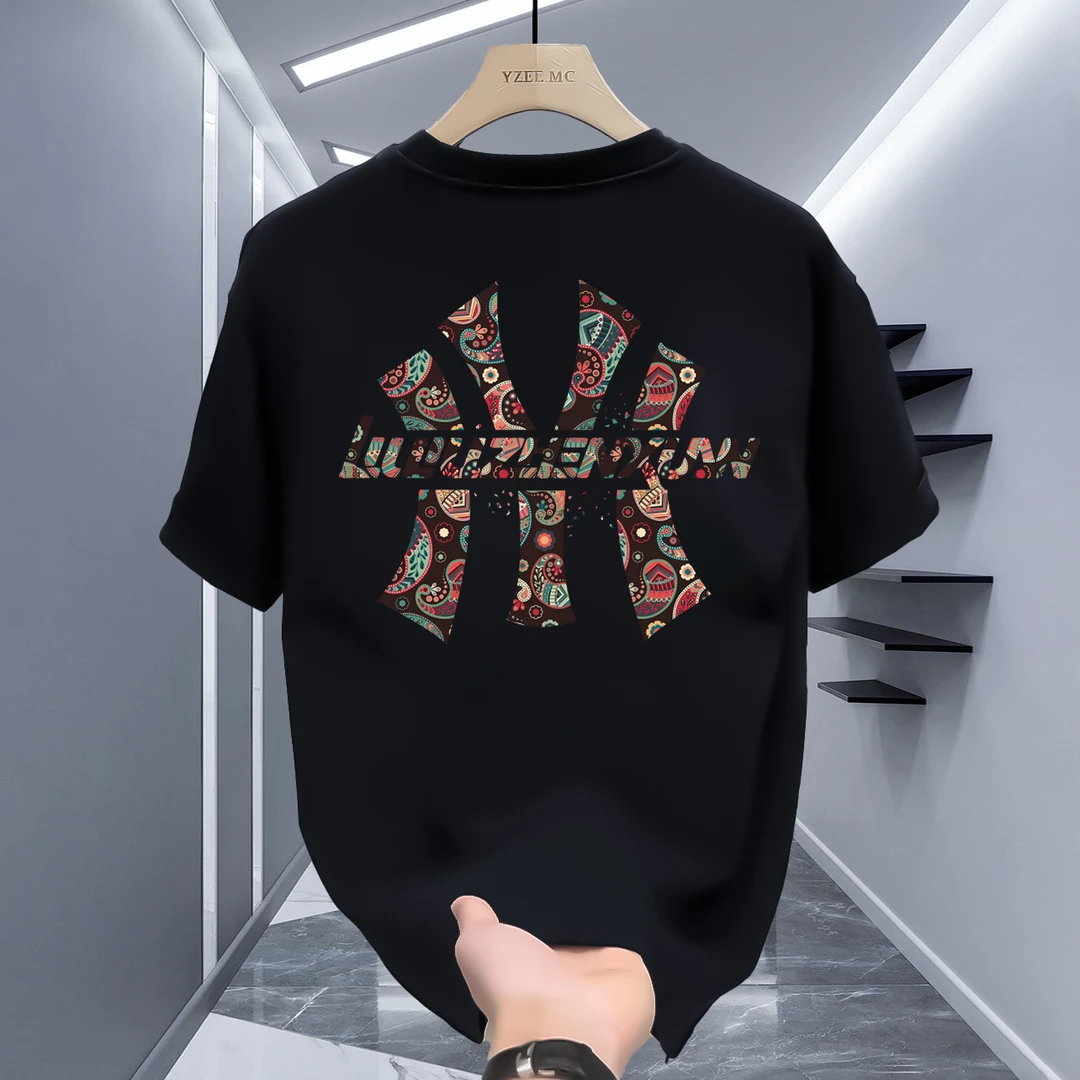 2024新款纯棉短袖t恤男修身ins潮牌圆领百搭体恤潮流半袖夏季衣服