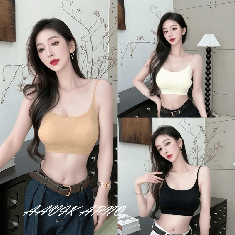 白色吊带美背内衣文胸一体带胸垫2024新款内搭无痕背心女打底外穿