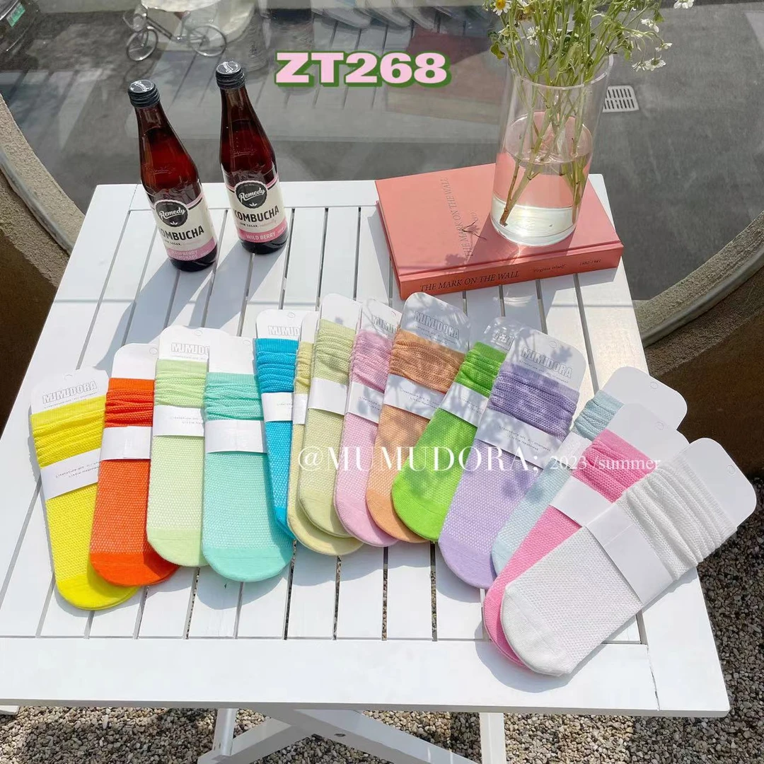 福利 宝宝夏款糖果色网眼袜