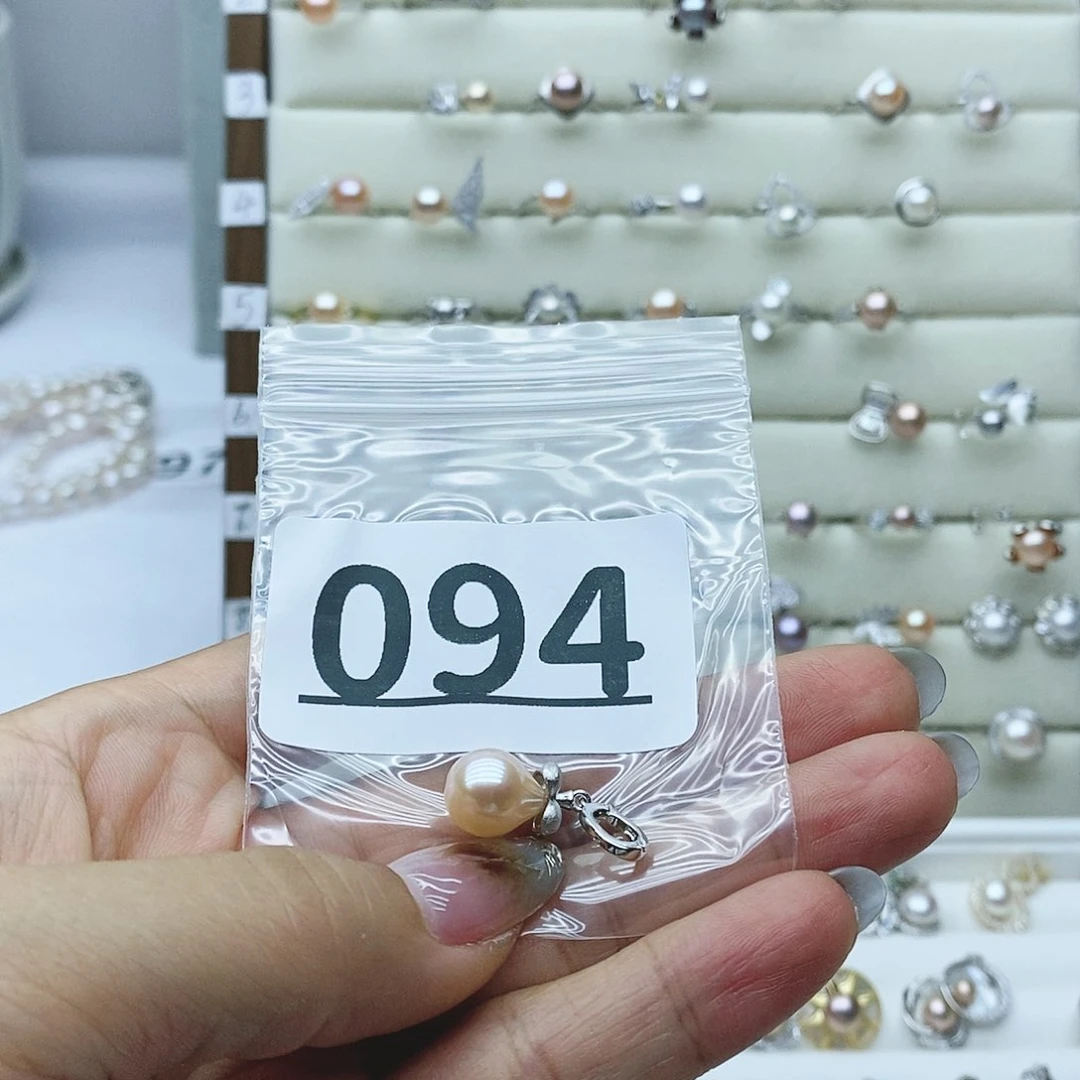 淡水珍珠戒指银S925镶嵌094
