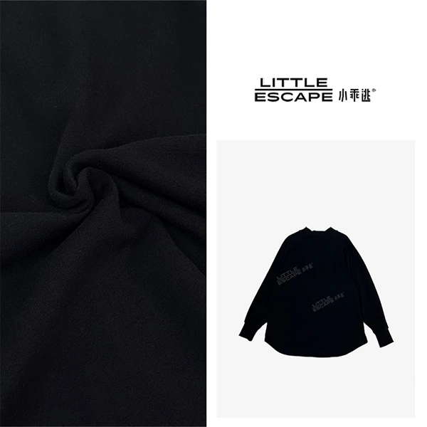小乖逃黑色卫衣马吉拉宽松宽松圆领简约88166