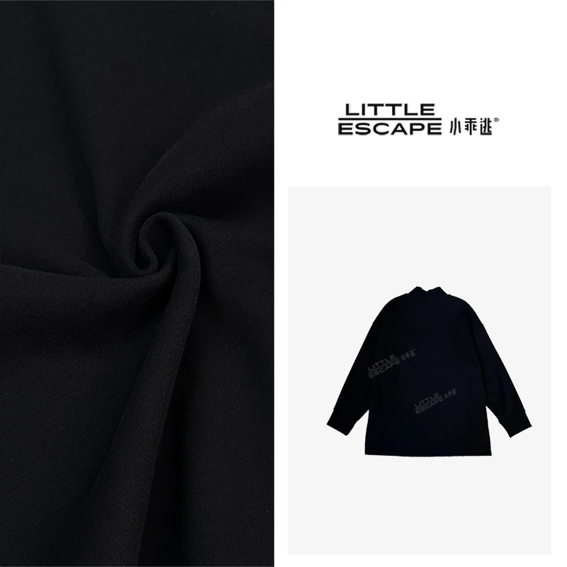 小乖逃D加绒新款设计师黑色卫衣口袋打底宽松圆领6171