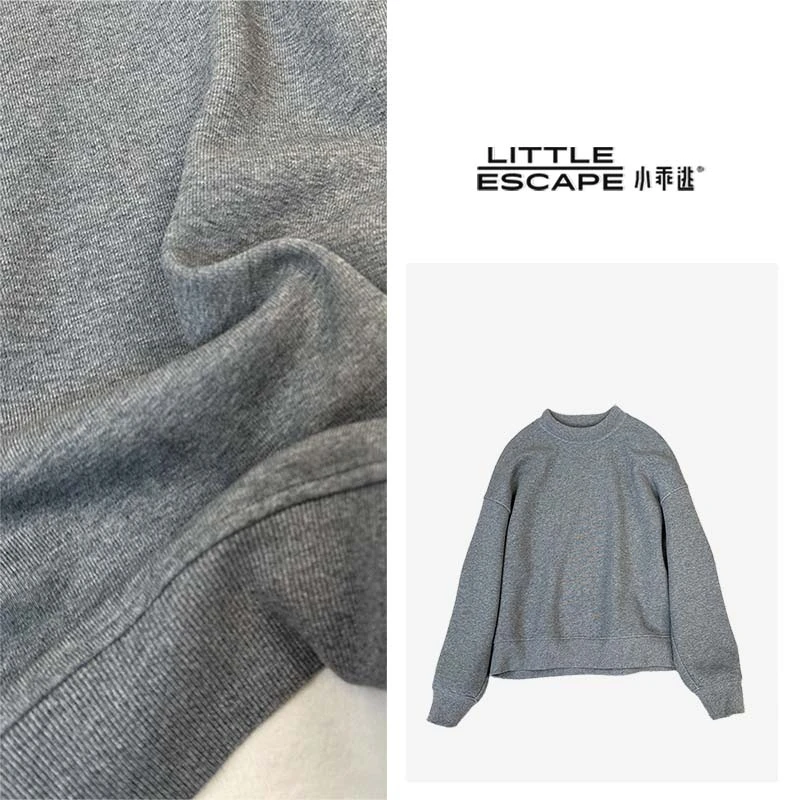 小乖逃D休闲灰色T恤连帽灰色卫衣灰色打底幽默纯净版秋冬S24149