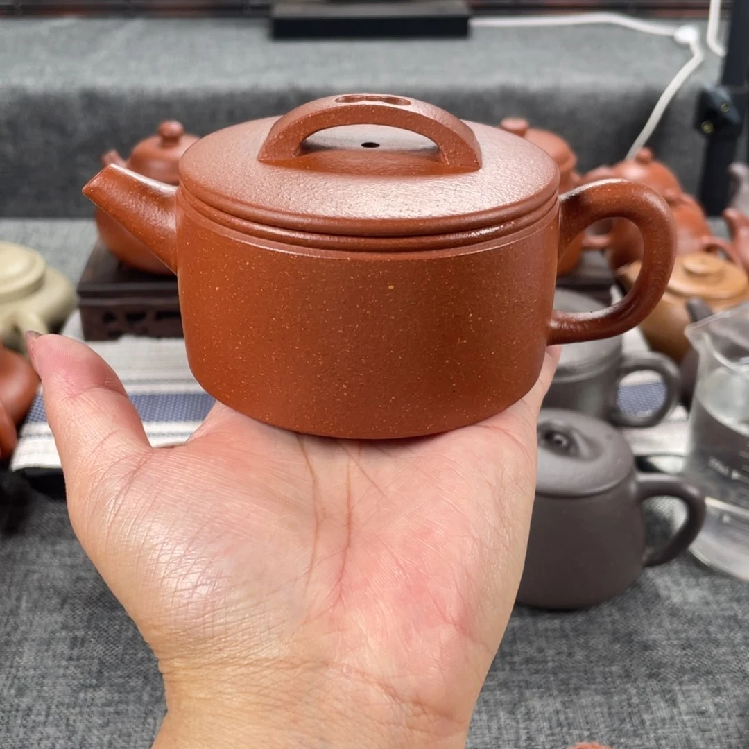 紫砂茶壶红降坡汉瓦30目190