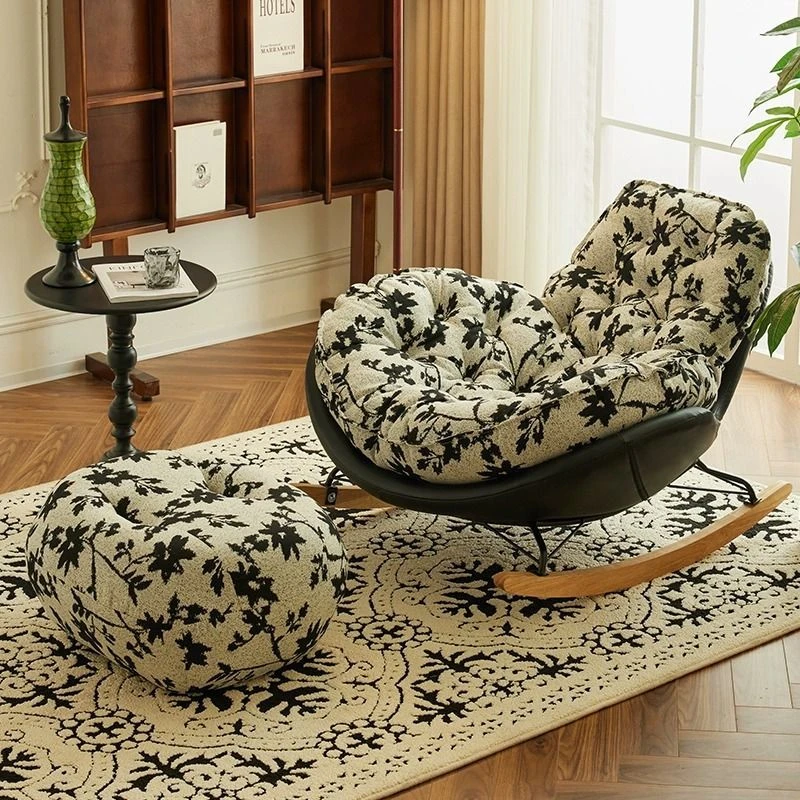 【尚豪阁】单人沙发椅蜗牛摇摇椅大人躺椅阳台家用摇摇椅小户型客厅