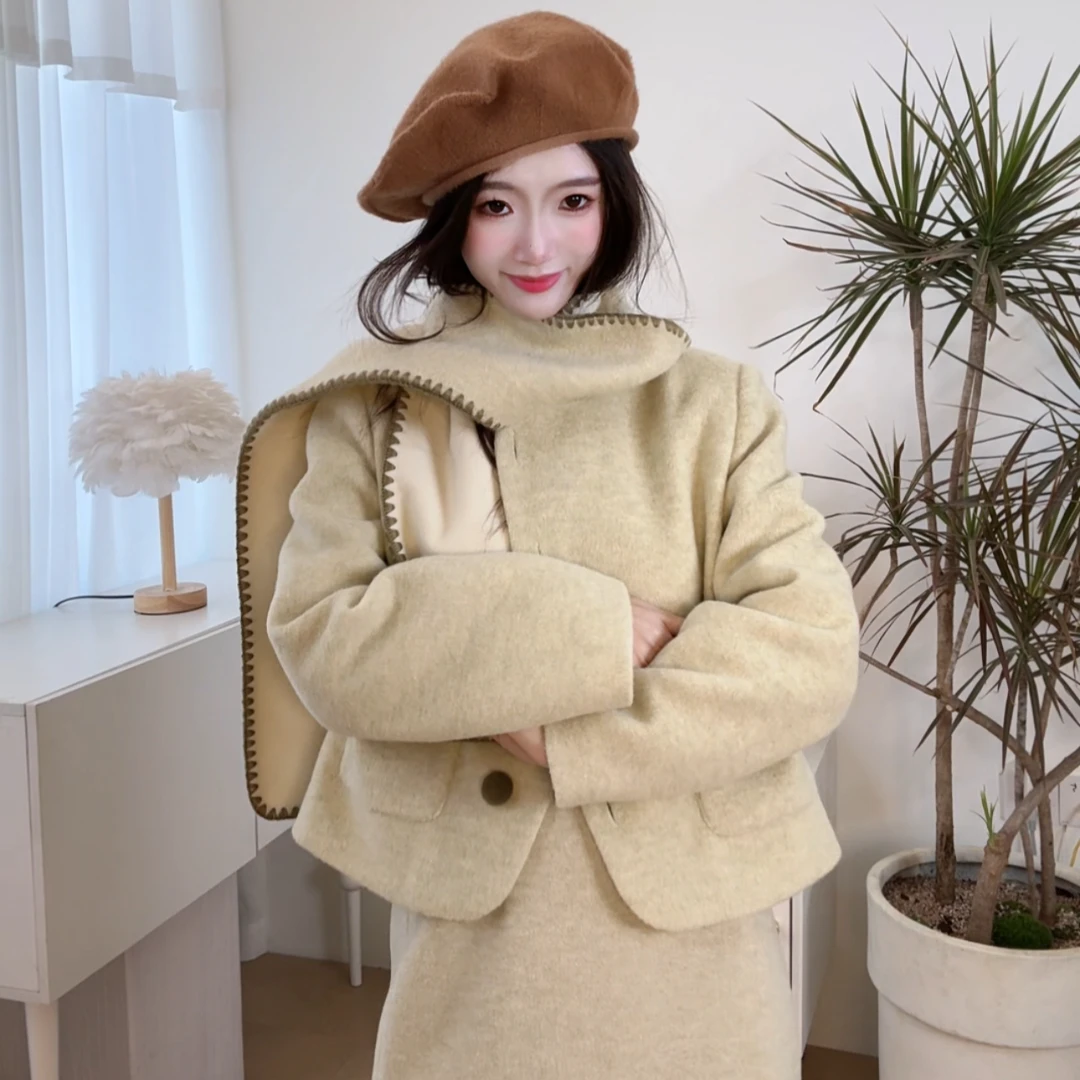 【织梦空间加棉套装】原创设计师女装法式复古日常可穿