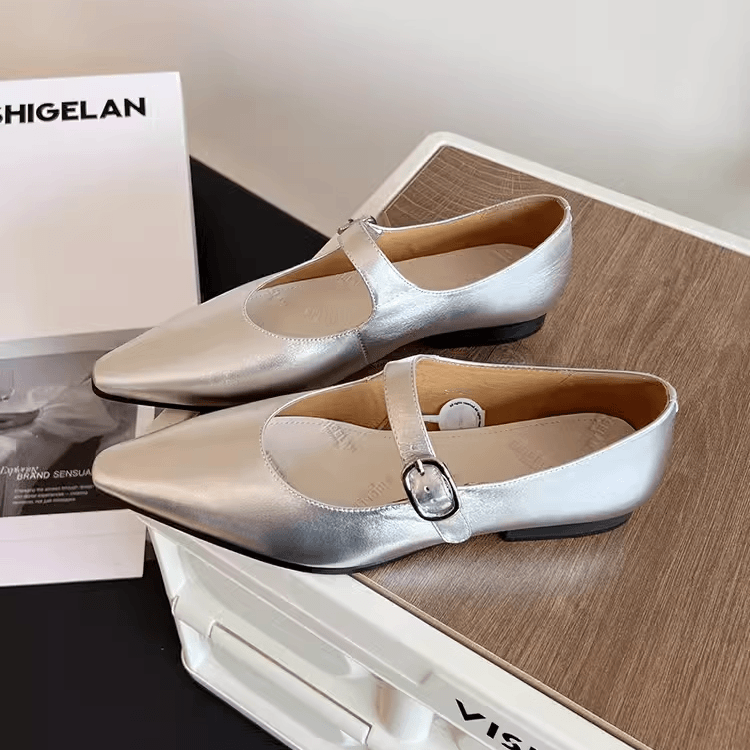 诗歌兰 正品1022-9玛丽珍小皮鞋女2024年新款
