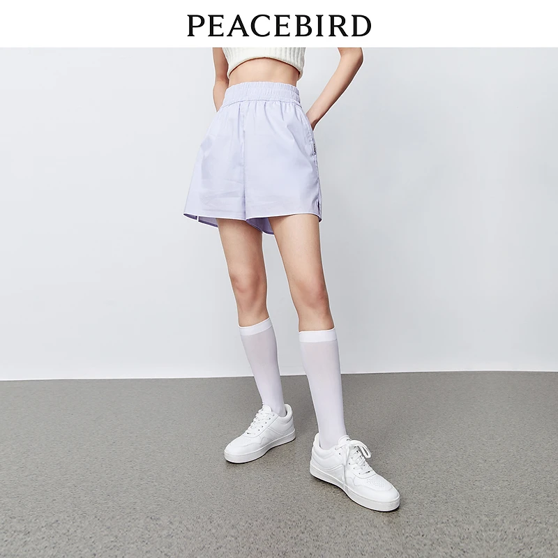 【赵老板专属】太平鸟高腰阔腿运动短裤新款宽松显瘦短裤ABGCF1190
