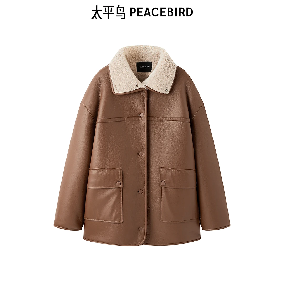 【陈大可专属】太平鸟女装新款翻领外套时尚休闲潮流A3BBD4409