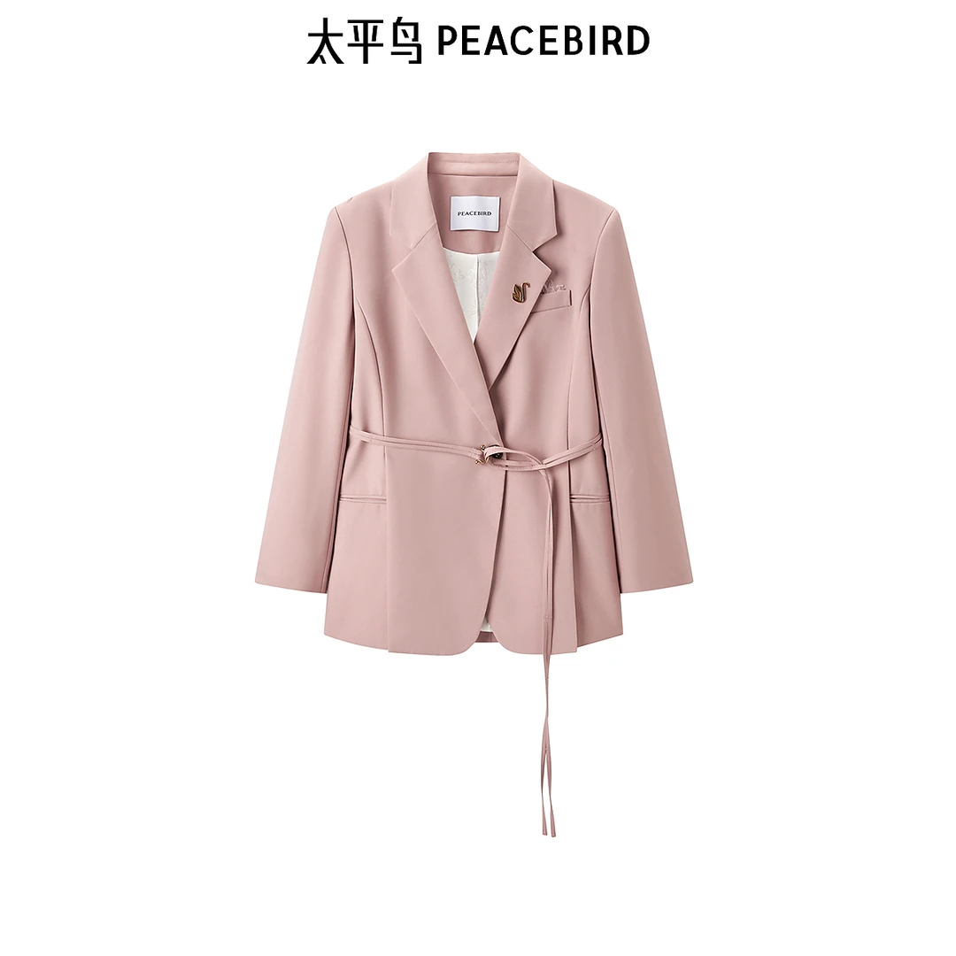 【丽公主专属】太平鸟女装斯文气质收腰舒适柔软西装A1BAE1516