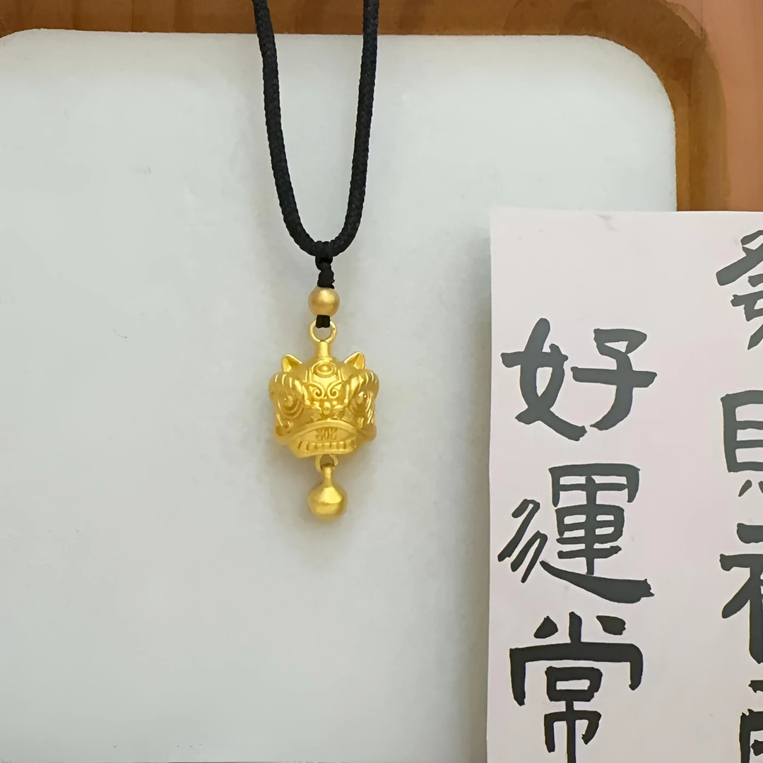 合金吊坠 醒狮铃铛实心立体雕刻经典时尚吊坠