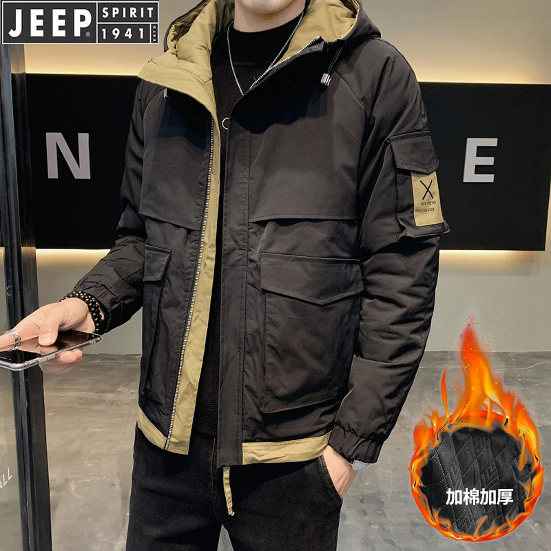 JEEP棉衣男款冬季棉袄男式冬季外套棉服男防寒加厚服新款正品衣服
