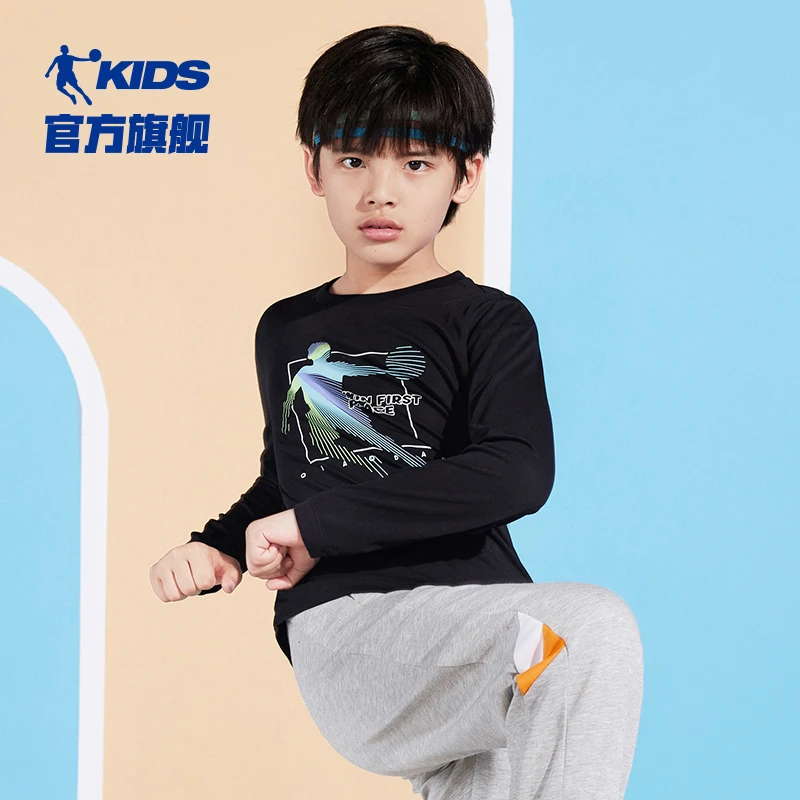 中国乔丹卫衣2025秋季新款运动日常针织棉料长袖圆领卫衣